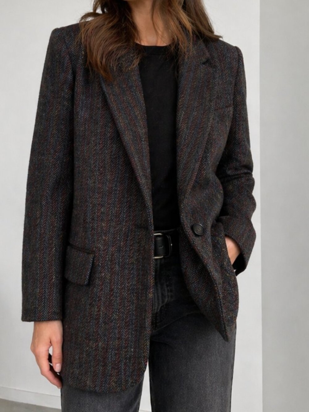 Isabel Marant plaid virgin wool blazer size 34